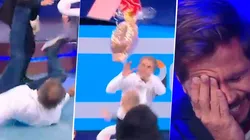 Ruggeri rompió con la cabeza un huevo de Pascuas y terminó en el piso