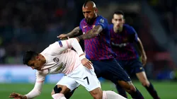 Foto de Arturo Vidal con Alexis Sánchez.