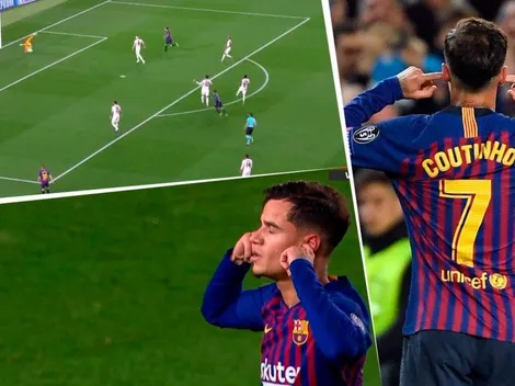 Coutinho metió un golazo para el tercero del Barcelona y provocó al Camp Nou con un gesto