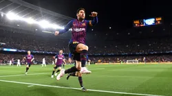 EL MEJOR DE TODOS. Lionel Messi salta para la euforia de todo el Camp Nou (Foto: Getty).