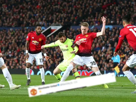 La foto del Manchester United en Twitter para darle mala suerte al Barcelona
