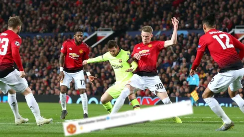La foto del Manchester United en Twitter para darle mala suerte al Barcelona