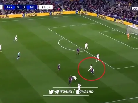 La recuperó, tiró un caño y la clavó abajo: el golazo de Messi ante Manchester United