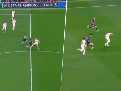 Messi usó al árbitro, sacó a bailar un rival con un caño y casi gol del Barcelona