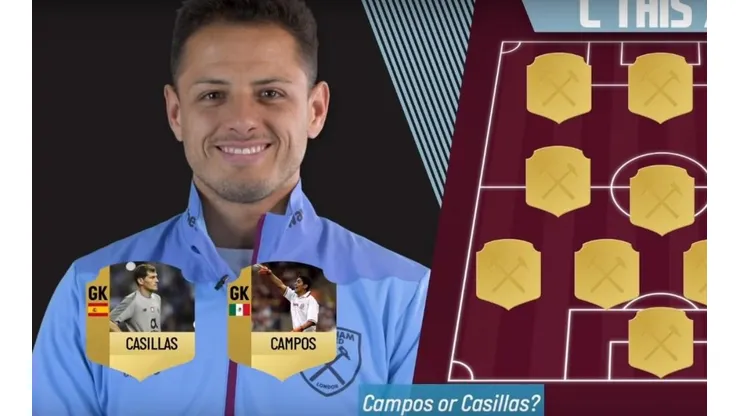 Chicharito participó de un divertido juego.