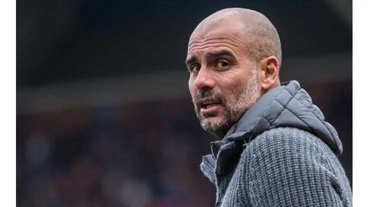 Guardiola en el duelo entre Crystal Palace y Manchester City.
