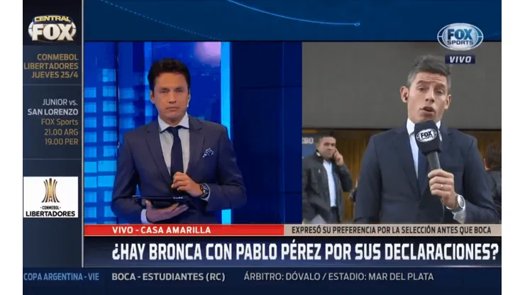 Todo mal: desde FOX Sports aseguran que "el 95% de los hinchas de Boca están molestos con Pablo Pérez"