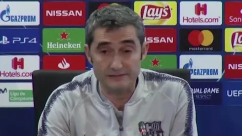 Ernesto Valverde en conferencia de prensa.