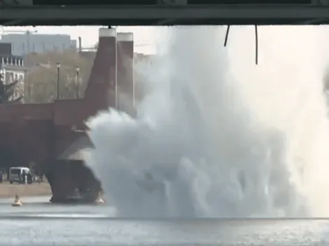 Video: en Frankfurt detonaron una bomba de la Segunda Guerra Mundial
