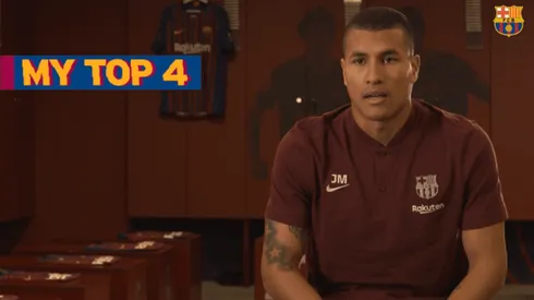 Jeison Murillo armó su Top 4 con dos colombianos y dos ex-Barcelona