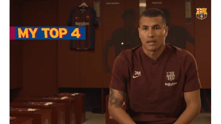 Jeison Murillo armó su Top 4 con dos colombianos y dos ex-Barcelona