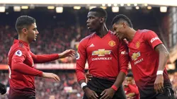 El particular festejo de Paul Pogba.