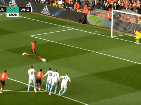 Pogba no perdonó: fuerte al medio y gol de Manchester United