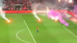 El Lieja de Ochoa ganaba el Clásico hasta que se suspendió porque lanzaron bengalas