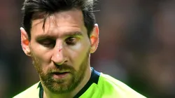 Así quedó el rostro de Lionel Messi.