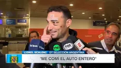 Scaloni llegó al país y habló de como fue su accidente.