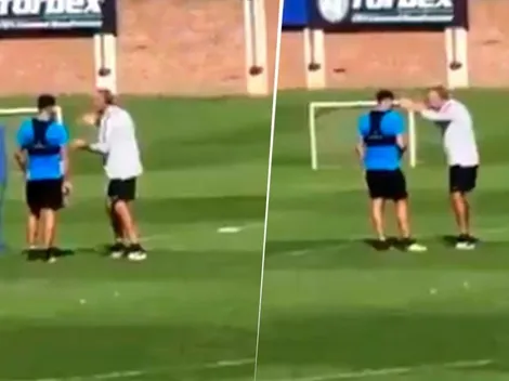 Alfaro y un pedido a Pavón en una efusiva charla en medio de la práctica de Boca