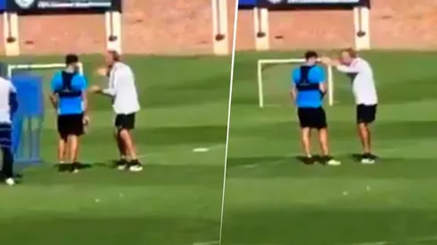 Las indicaciones de Alfaro para Pavón. (Video: Ignacio Bezruk)