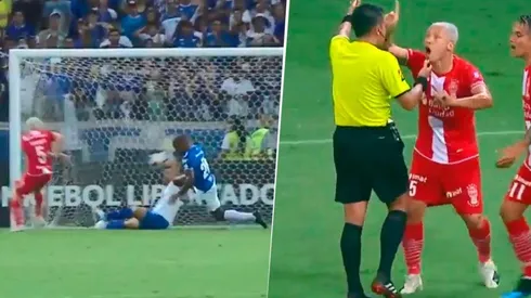 Una locura: Dedé se vio arquero, atajó el gol de Huracán y el árbitro no cobró nada