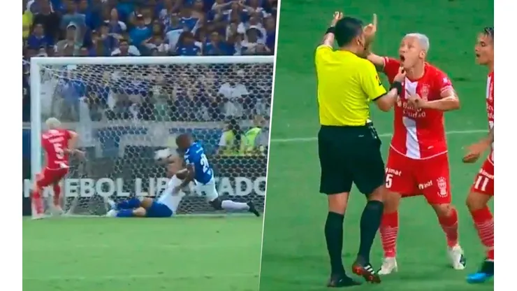 Una locura: Dedé se vio arquero, atajó el gol de Huracán y el árbitro no cobró nada