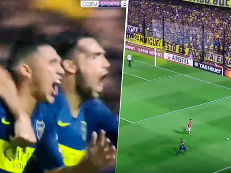 Buffarini dejó la vida, tiró el centro y Reynoso metió la cabeza para el gol de Boca