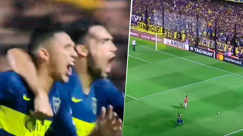 Buffarini dejó la vida, tiró el centro y Reynoso metió la cabeza para el gol de Boca