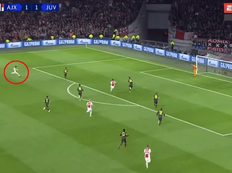 Uuuuhhhh: Tagliafico sacudió con zurda y el balón besó el palo