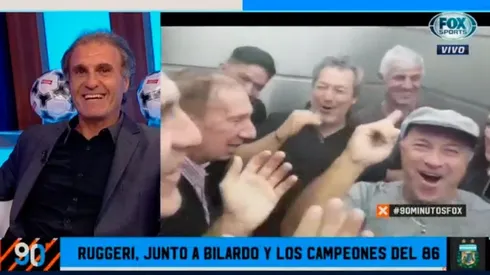 Fox Sports reveló un video de Bilardo cantando junto a los jugadores del 86'