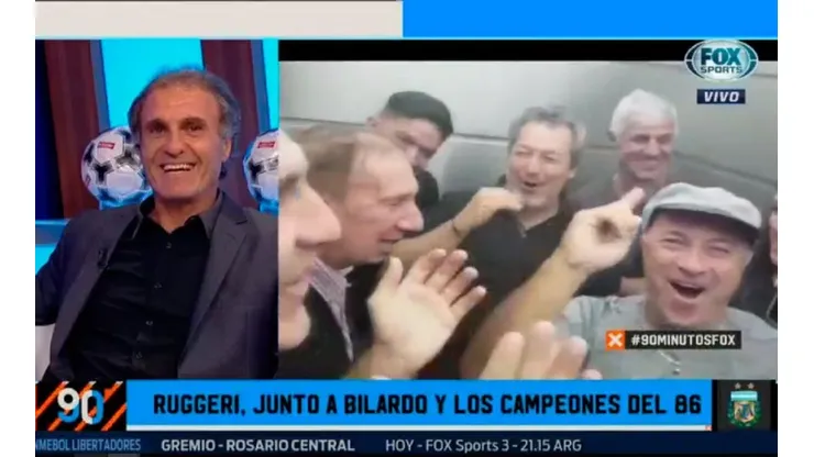 Fox Sports reveló un video de Bilardo cantando junto a los jugadores del 86'