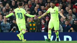 Messi y Suárez festejan el gol que abrió el marcador.