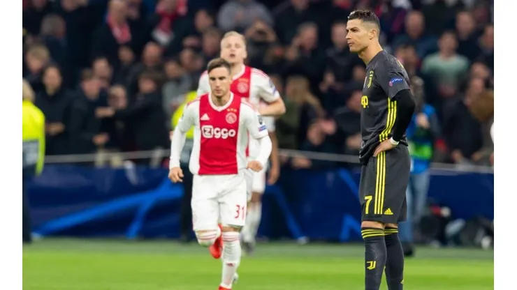 Cristiano, resignado ante el gol del Ajax.
