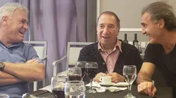 Bilardo junto a Pumpido y Ruggeri.