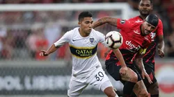 Reynoso con la camiseta de Boca.