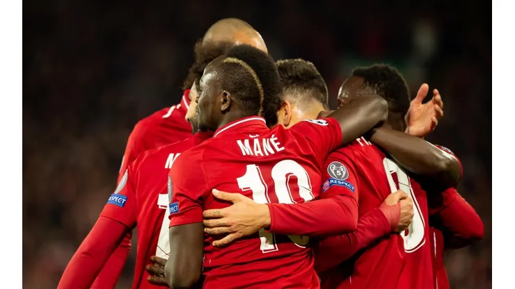El festejo de los jugadores de Liverpool.
