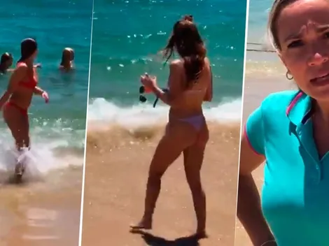 Video viral: estaba filmando chicas en la playa hasta que lo descubrió su mujer