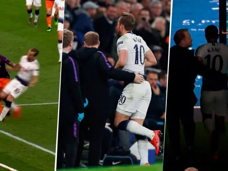 ¡Durísimo! A Kane le pisaron el tobillo, se levantó y se fue de la cancha