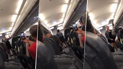 Foto del momento que pasó todo en el avión.