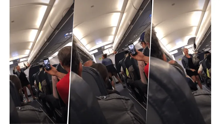 Foto del momento que pasó todo en el avión.