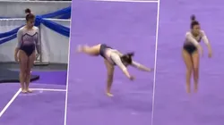 Video viral: una gimnasta de 18 años se quebró ambas piernas y tuvo que retirarse