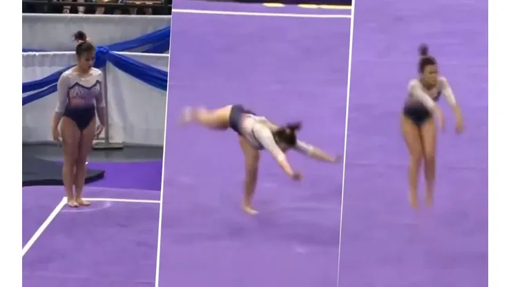 Video viral: una gimnasta de 18 años se quebró ambas piernas y tuvo que retirarse