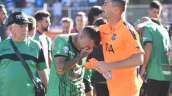 Caranta consuela a Nazareno Solís, su excompañero en 'La T'.