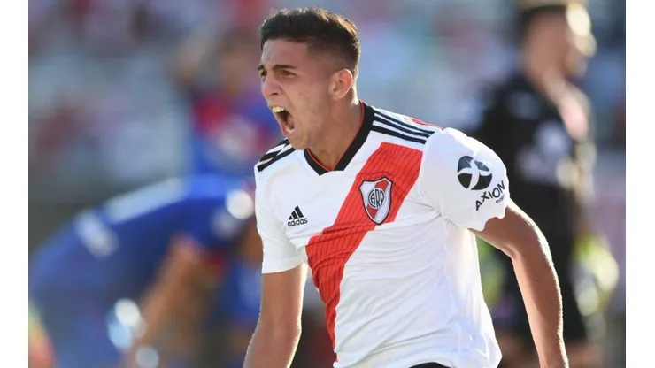 Hernán López grita su gol ante Tigre. (Foto: River)