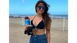 La novia de Ricardo Centurión subió dos fotos antes de dormir...¿sin ropa?