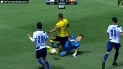 Foto del momento de la lesión.