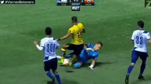 Foto del momento de la lesión.