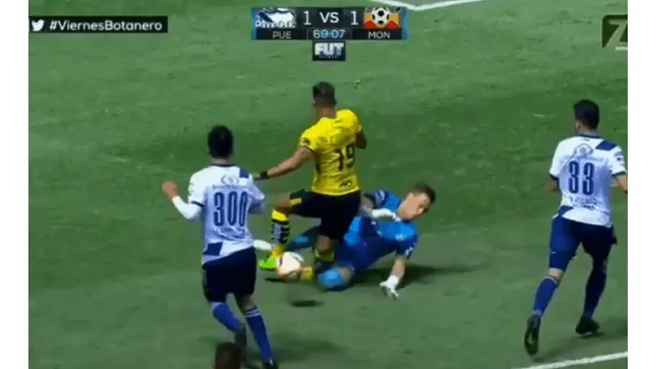 Foto del momento de la lesión.