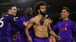 Liverpool festeja el segundo gol del partido.