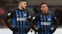 Mauro Icardi y Lautaro Martínez, juntos.