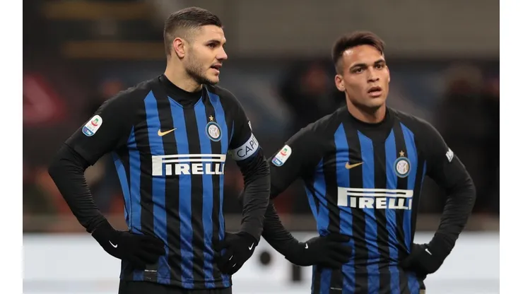 Mauro Icardi y Lautaro Martínez, juntos.