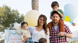 Foto de Lionel Messi con Antonella Roccuzzo.
